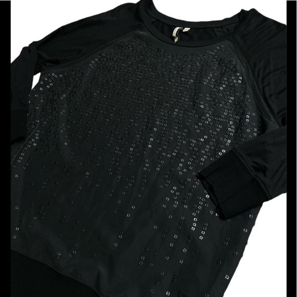 NWT Calvin Klein Jeans Black Sequin Top Size L